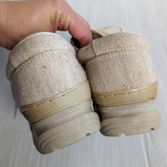 AMERICAN EAGLE cream canvas platform loafers brogues creepers - Picture 11 of 11